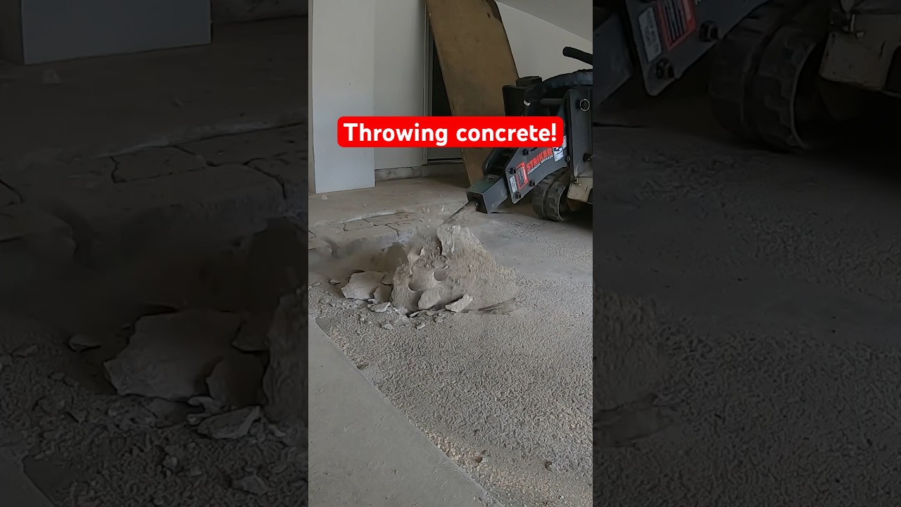 It's so satisfying to watch! #concrete #concreteremoval #renovation