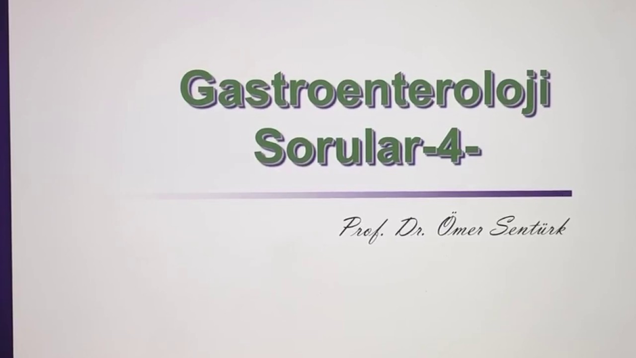 Gastroenteroloji Sorular 4