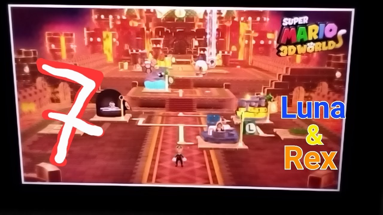 Luna & Rex gaming Super Mario 3D World episodio 7🦖🦕😺🎮🍄