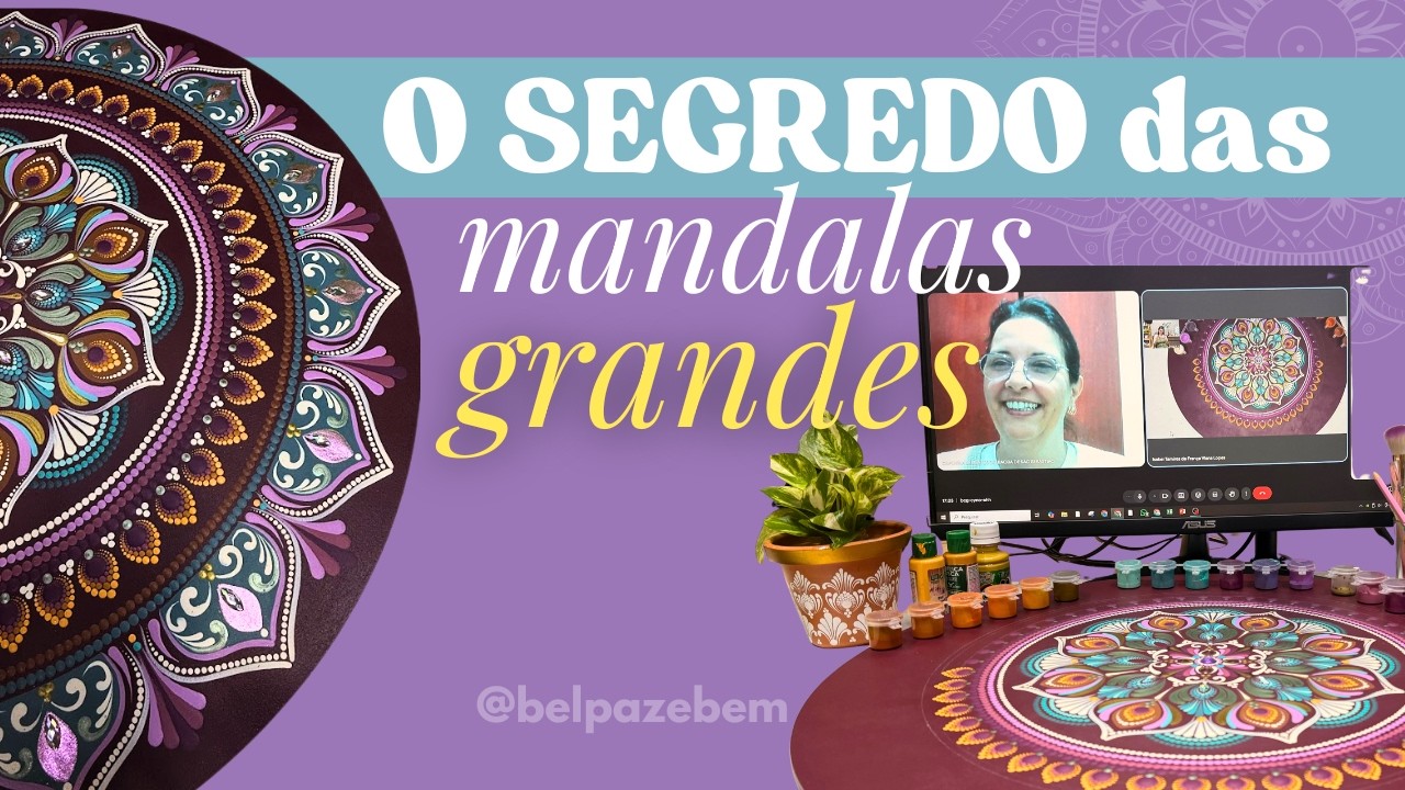 O SEGREDO de pintar mandalas grandes: vem descobrir como pintar mandalas grandes com intenção