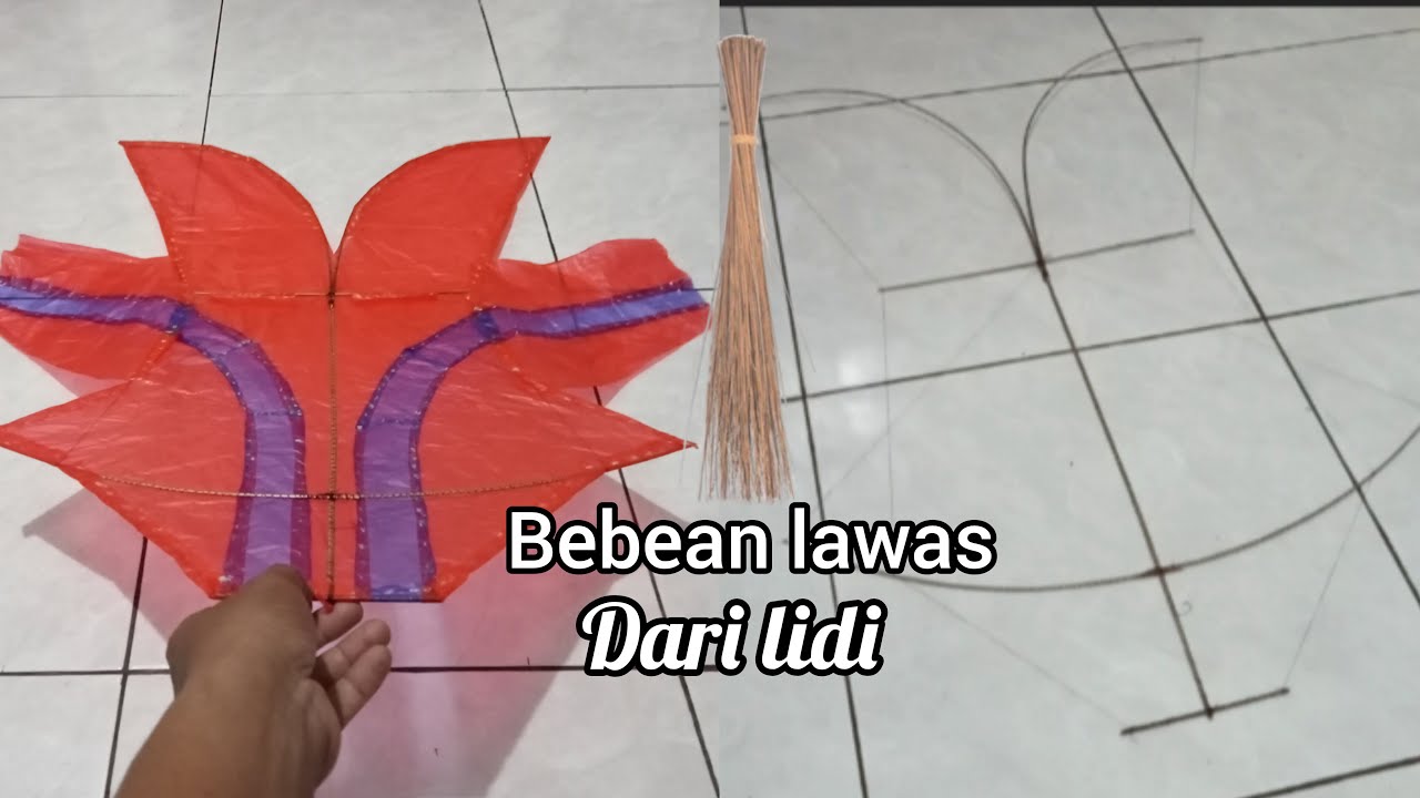 Bikin layangan bebean lawas/clasik dari lidi