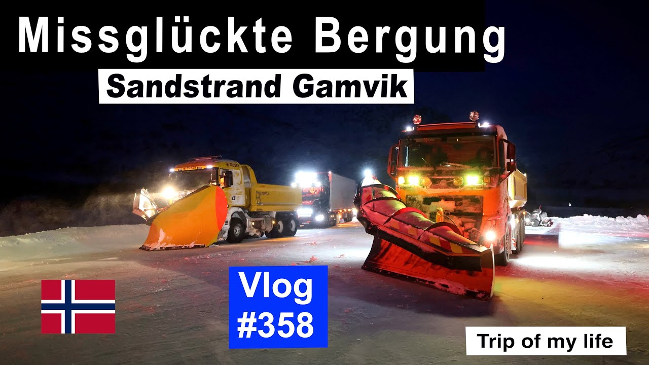 #358 Roadtrip Norwegen, Gamvik - Im Graben! Kein ALLRAD hilft nicht immer | Straße gesperrt! Konvoi