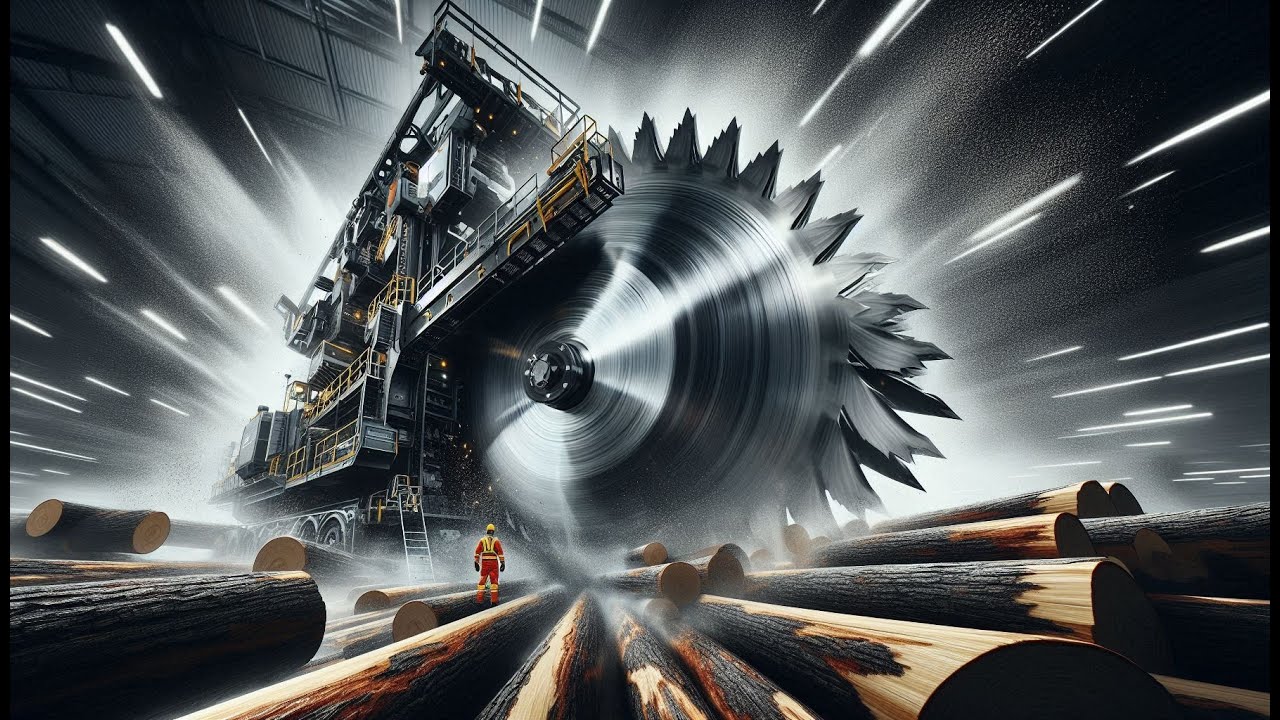 EXTREME MACHINES: Ultra-Fast Sawmill Machines in Action
