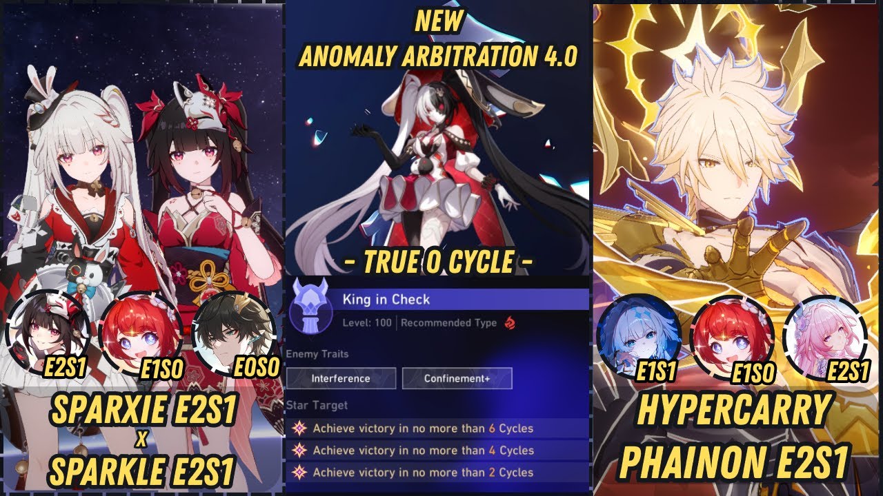 V1 | Sparxie E2S1 x Sparkle E2S1 & Hypercarry Phainon E2S1 | New Anomaly Arbitration 4.0