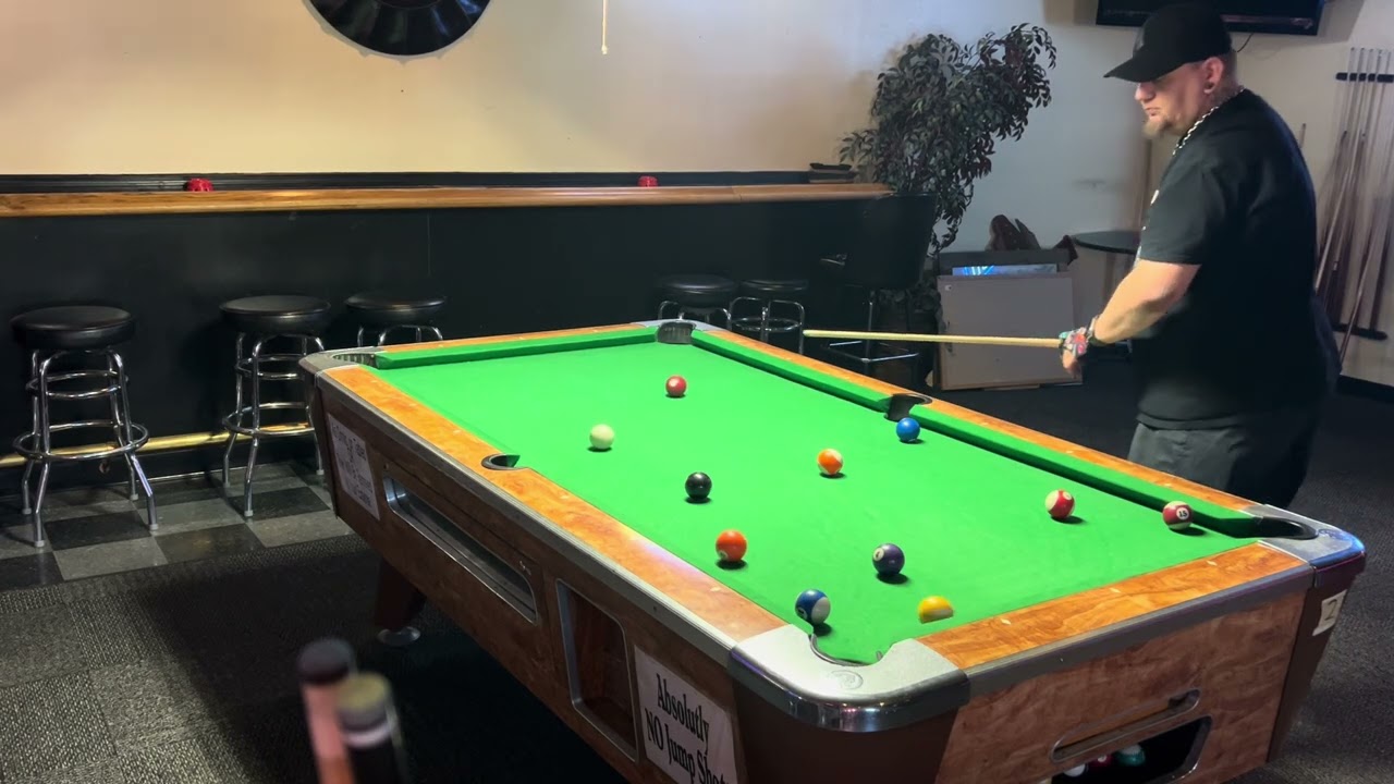 Shooting pool 