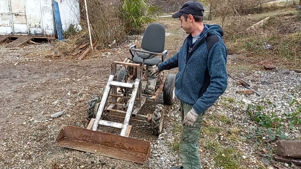 передняя навеска на мини трактор, своими руками, без гидравлики