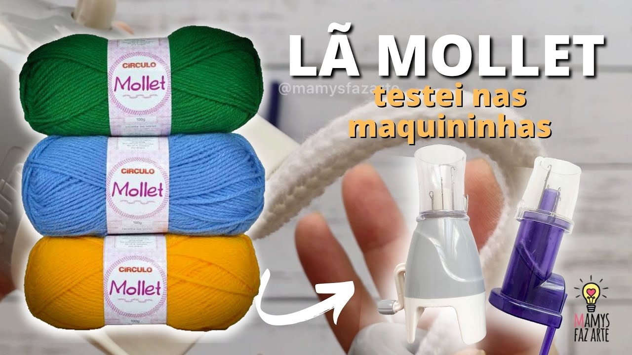 LÃ MOLLET DA CÍRCULO nas MÁQUINAS DE TRICOTIN | Testei para fazer Tricotin