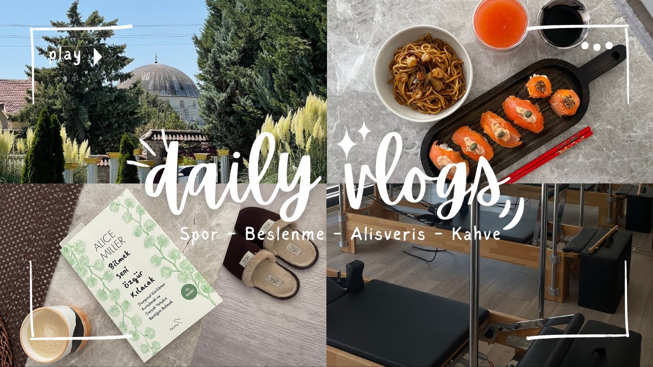 Vlog | Günlük Hayat, kitap, spor, sushi ve bol Kahve ☕️✨