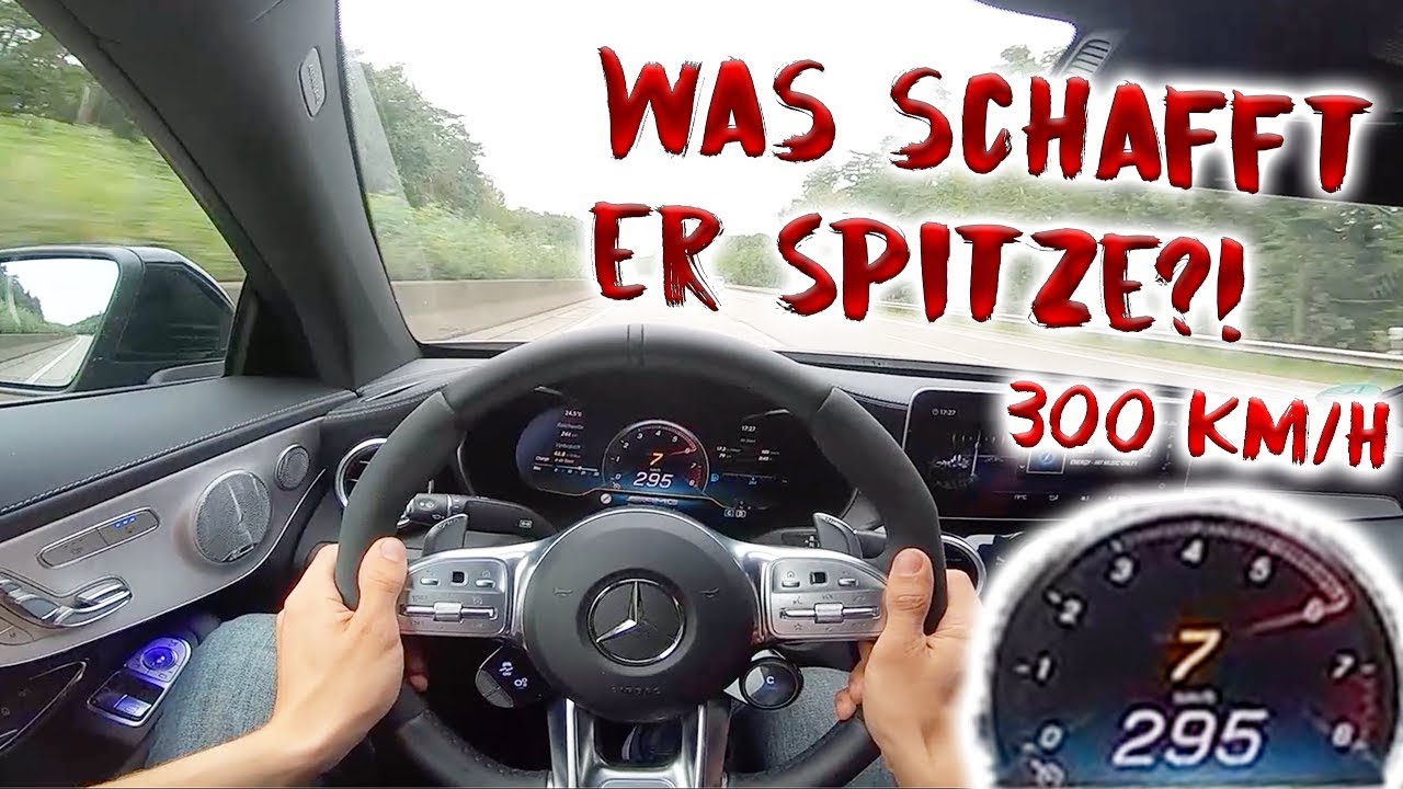 C63s AMG | Topspeed German Autobahn | 300 km/h Blackout