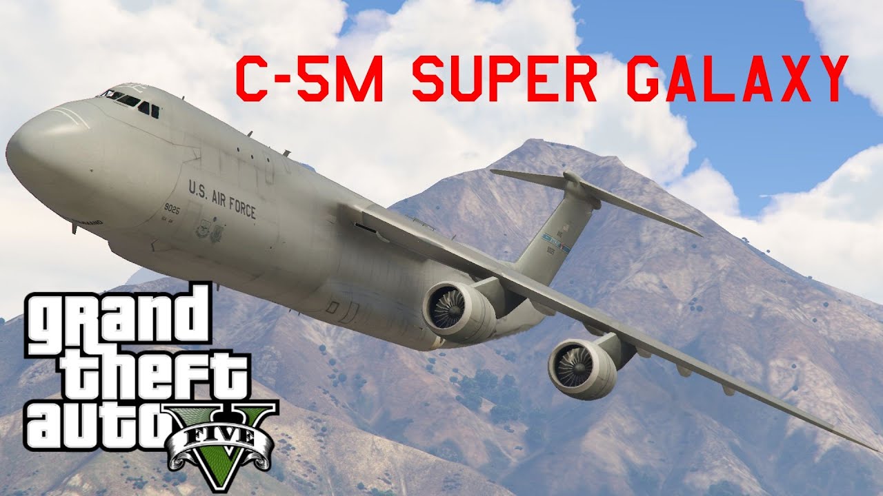 GTA V C-5M Super Galaxy (Biggest Aircraft MOD)