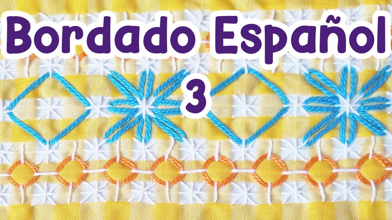 Bordado Español en tela de cuadros 1