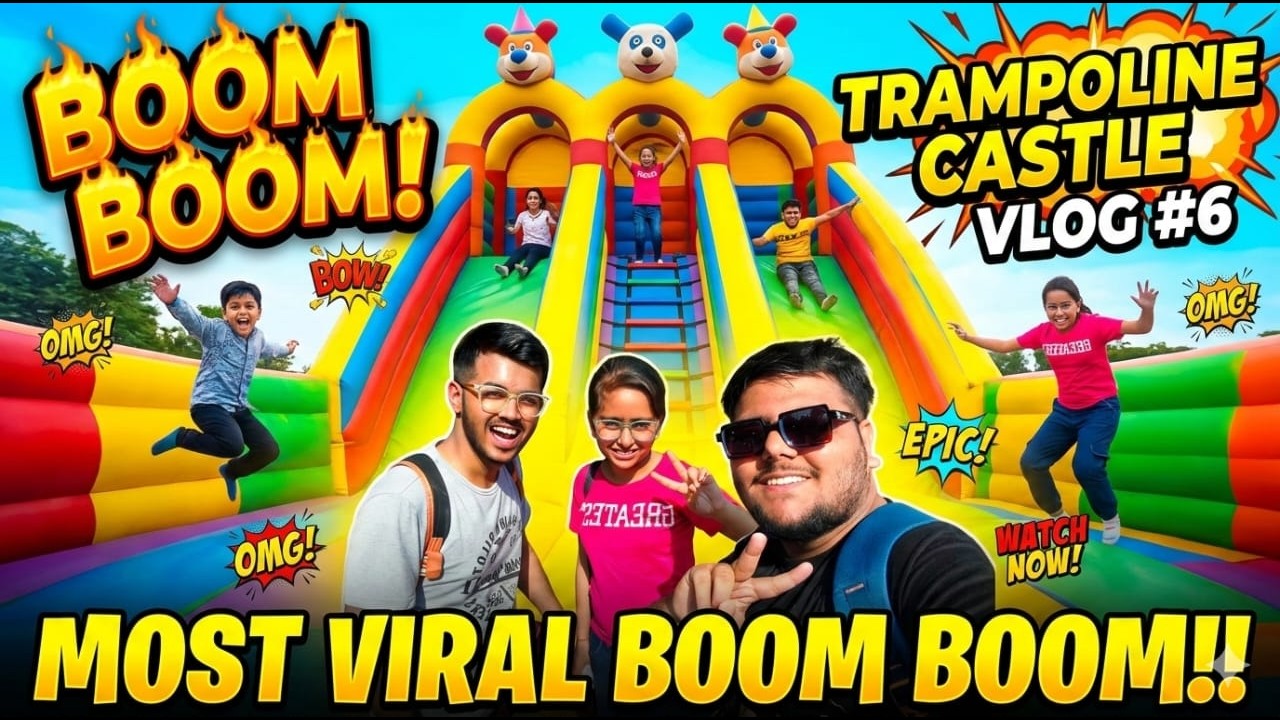 Most trending Boom Boom castle🤣😜||Vlog-6||JLN Delhi|| #viral #funny #fun #happyholi #entertainment 💯