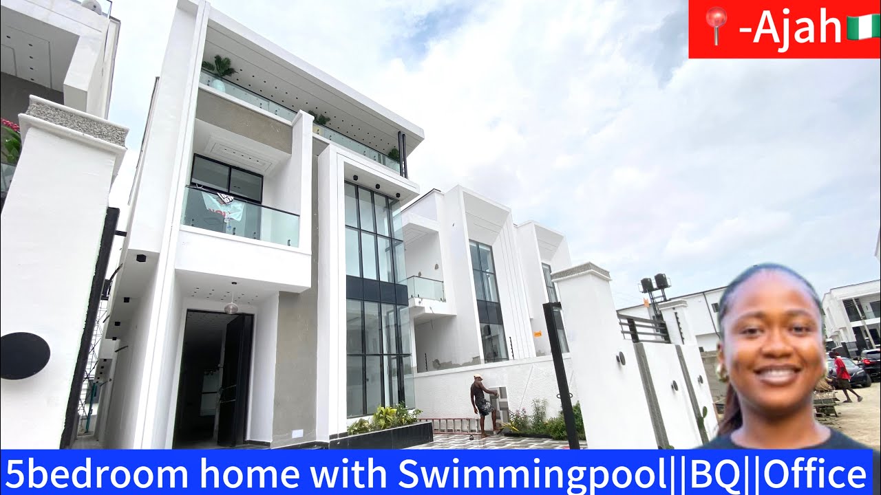 LUXURY 5BEDROOM FULLY DETACHED SMART HOME WITH SWIMMING POOL//BQ//OFFICE SPACE