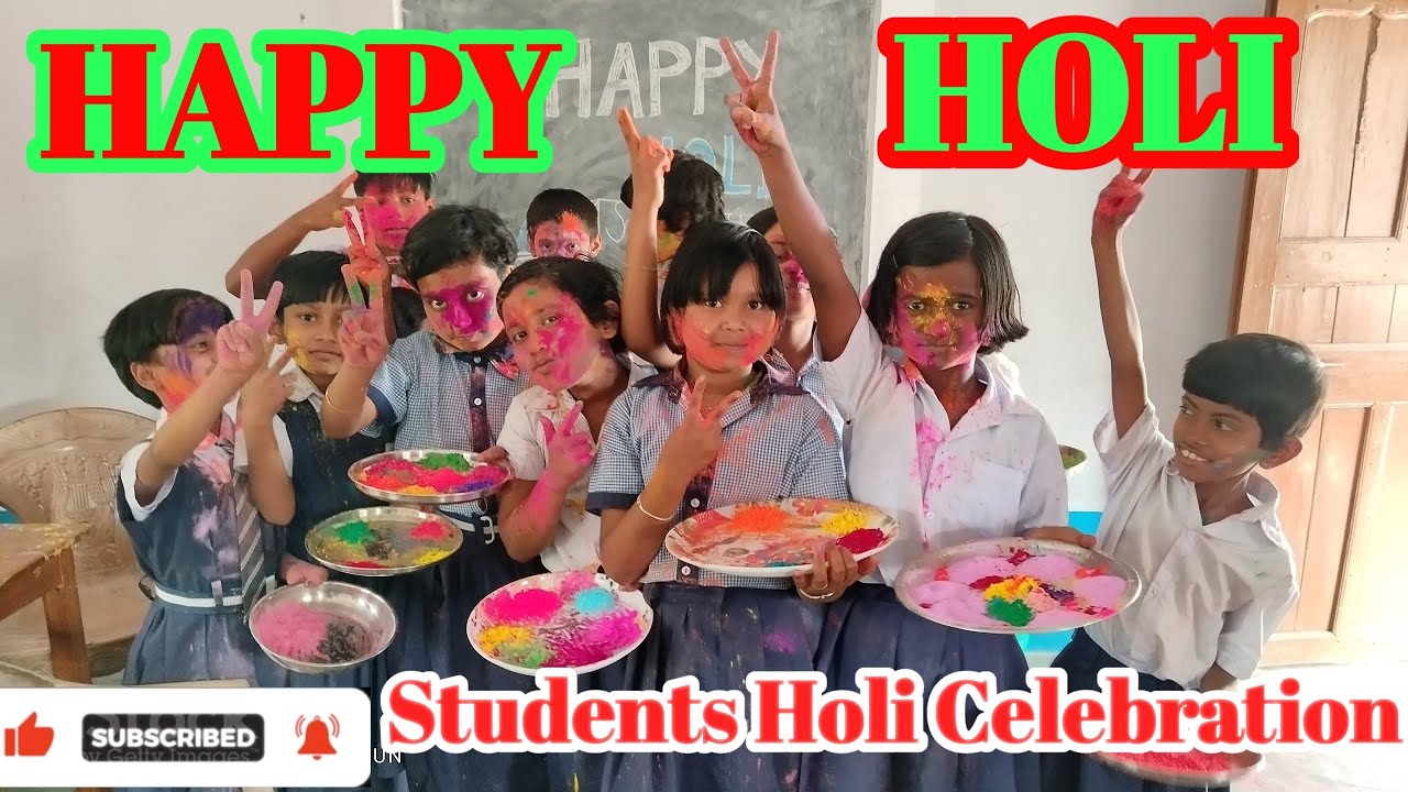 Holi celebration in school || Students activities || student's fun || @STUDENTSGAMES