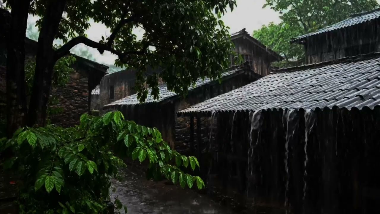 Heavy thunderstorm & pouring rain | Deep Sleep Sounds, insomnia relief (No Mid-roll Ads)