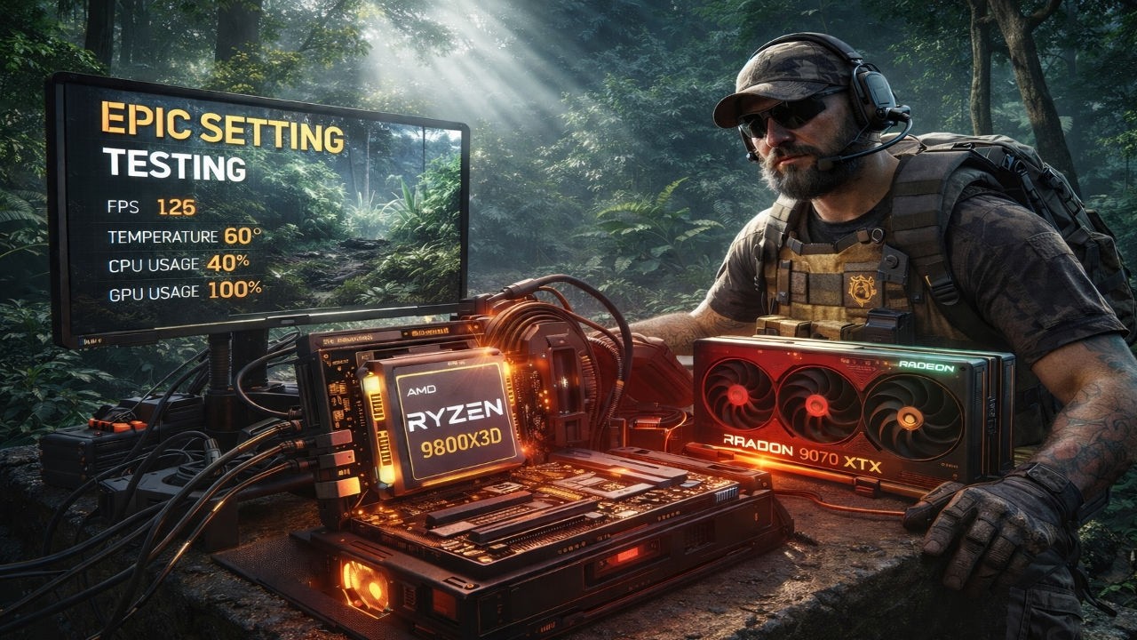 9800x3d CPU & 9070xtx GPU, Gray Zone Warfare 4K Ultra settings