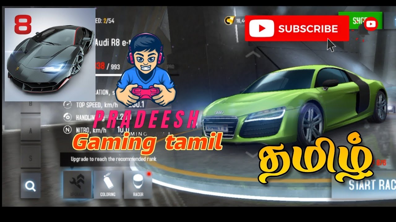 pradeesh gaming tamil Asphalt 8 Android gameplay part 1 #tamil #asphalt8 #tamilgameplay