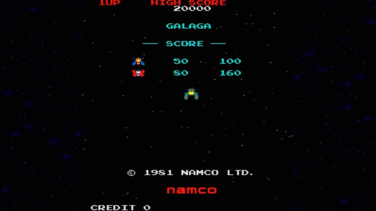 Galaga 1981 Namco  Mame Retro Arcade Games