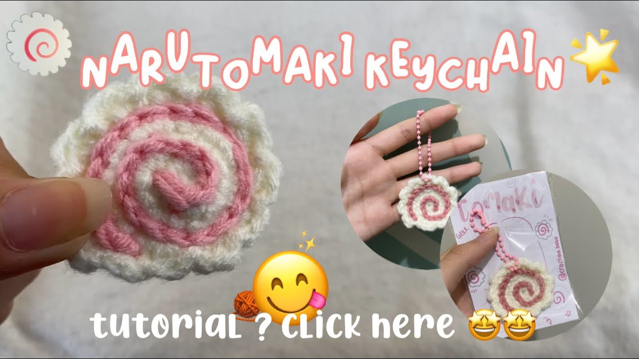 Crochet Narutomaki Keychain !🍥🤩✨
