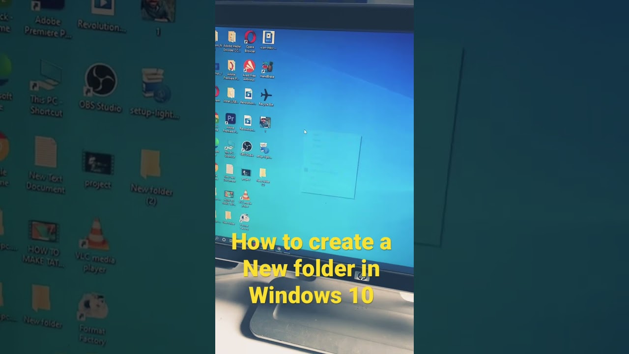 How to create a new folder  in windows 10