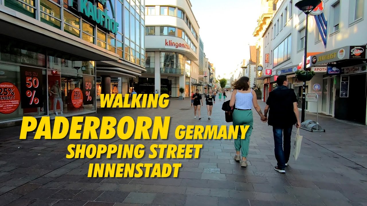 Walking PADERBORN Germany Shopping Street Innenstadt - 4K Walking Tour Paderborn 2022 !!! Paderborn