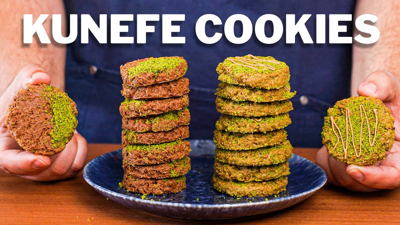 Pistachio Kunefe Cookies - Caramel vs Chocolate