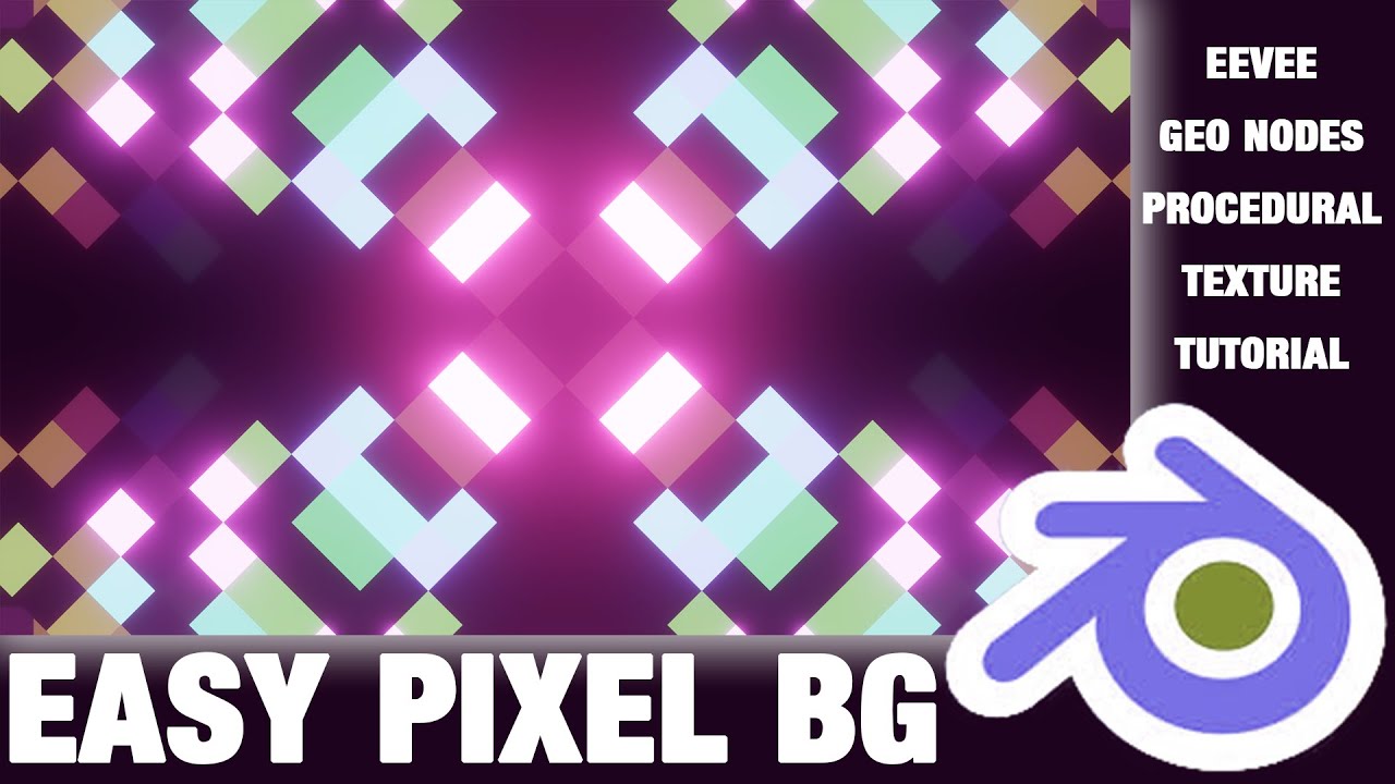 Easy Glowing Pixels Geometry Nodes Tutorial (EEVEE)