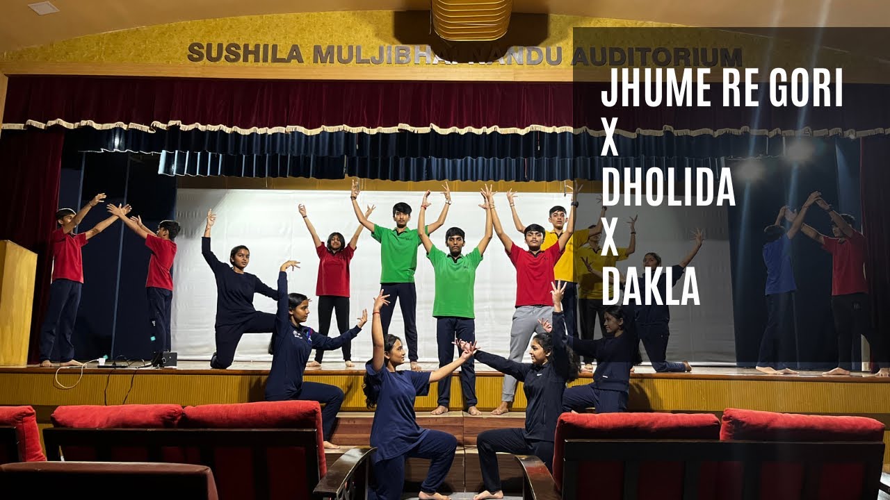 Jhume re gori x Dholida x dakla garba dance mashup - practice video group dance 💃 Garba special 😍