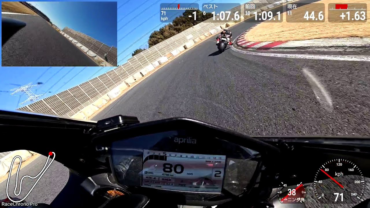 筑波サーキット 2026年1月31日 J1（Aprilia RSV4）Lap6 1'.7.6