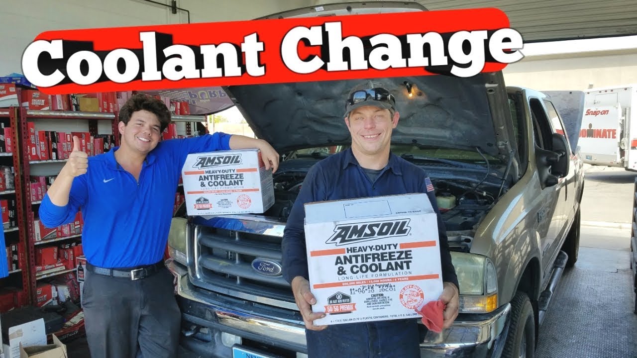 2004 F-250 6.0L AMSOIL Radiator Coolant Change
