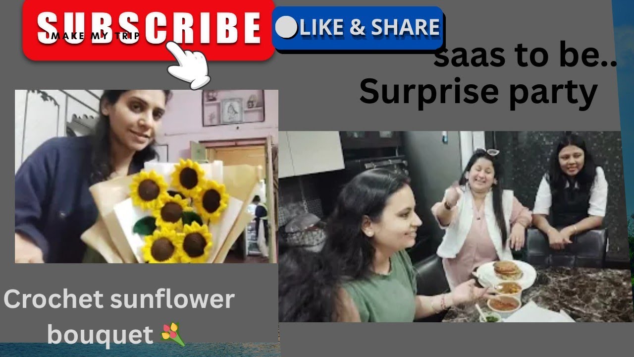 Sister ko surprise,sunflower bouquet,cousins friends#surprisegettogether#dailyvlog@rajniharrykolkata