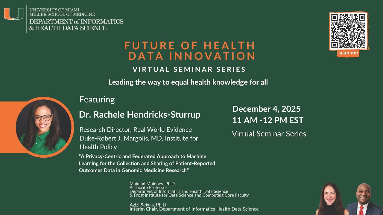 The Future of Health Data Innovation: Dr. Rachele Hendricks-Sturrup (12/4/2025)