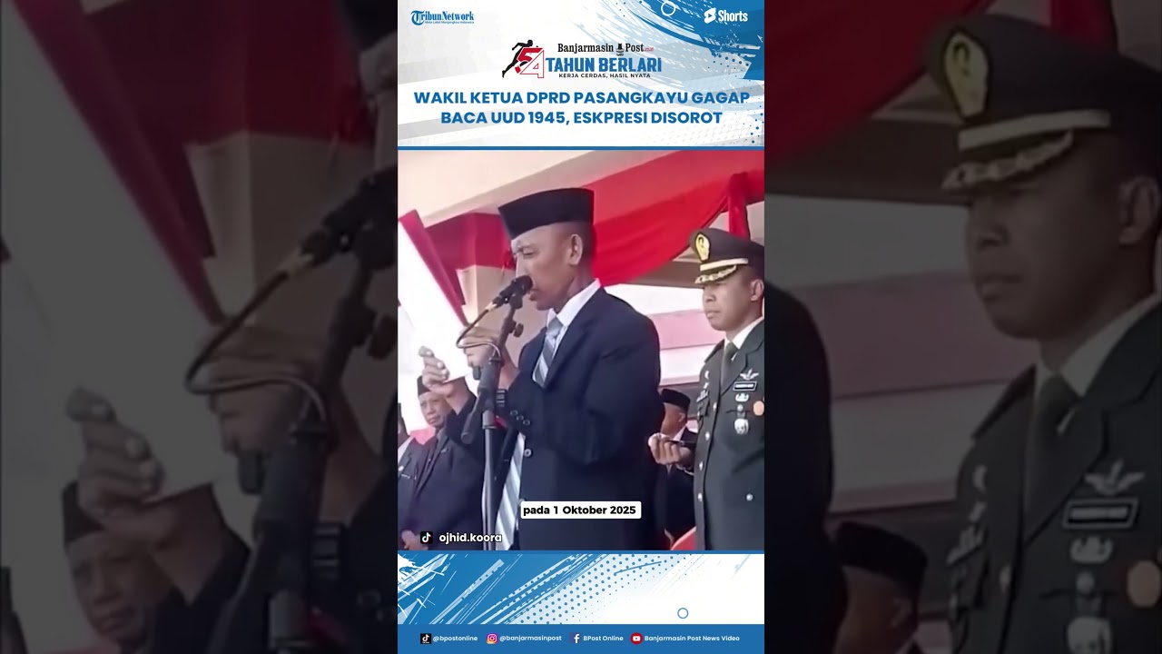GEGER! Momen Wakil Ketua DPRD Pasangkayu Gagap Baca UUD 1945, Eskpresi Disorot Netizen