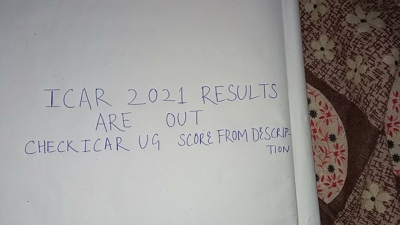 ICAR UG 2021 RESULTS