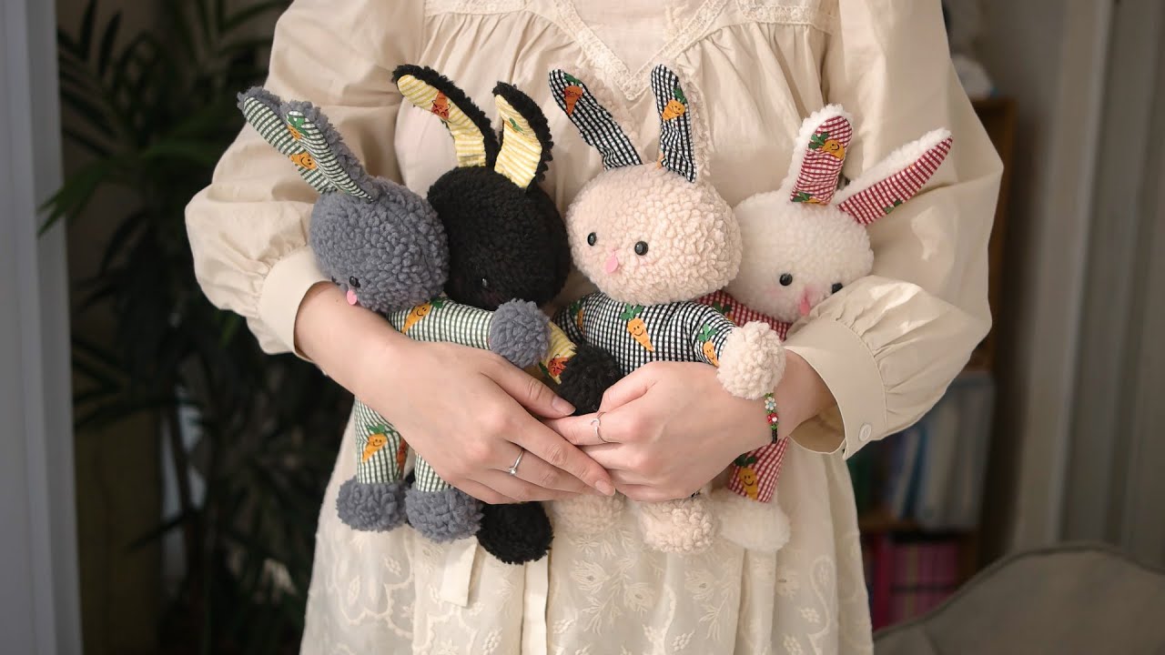 귀여운 나만의 애착 토끼 인형 만들기 🐰 Making a cute rabbit plush.