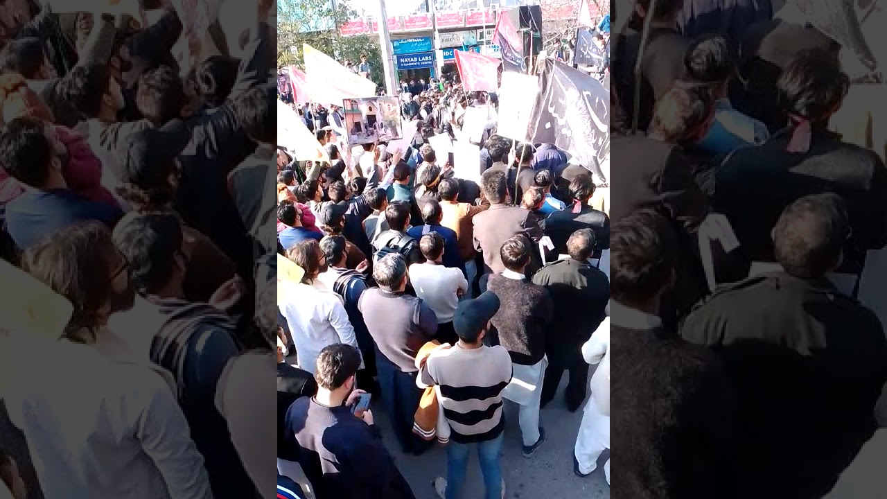 اسلام آباد احتجاجی ریلی سے ناصر شیرازی خطاب کر رہے ہیں۔ترلائی بم دھماکہ 