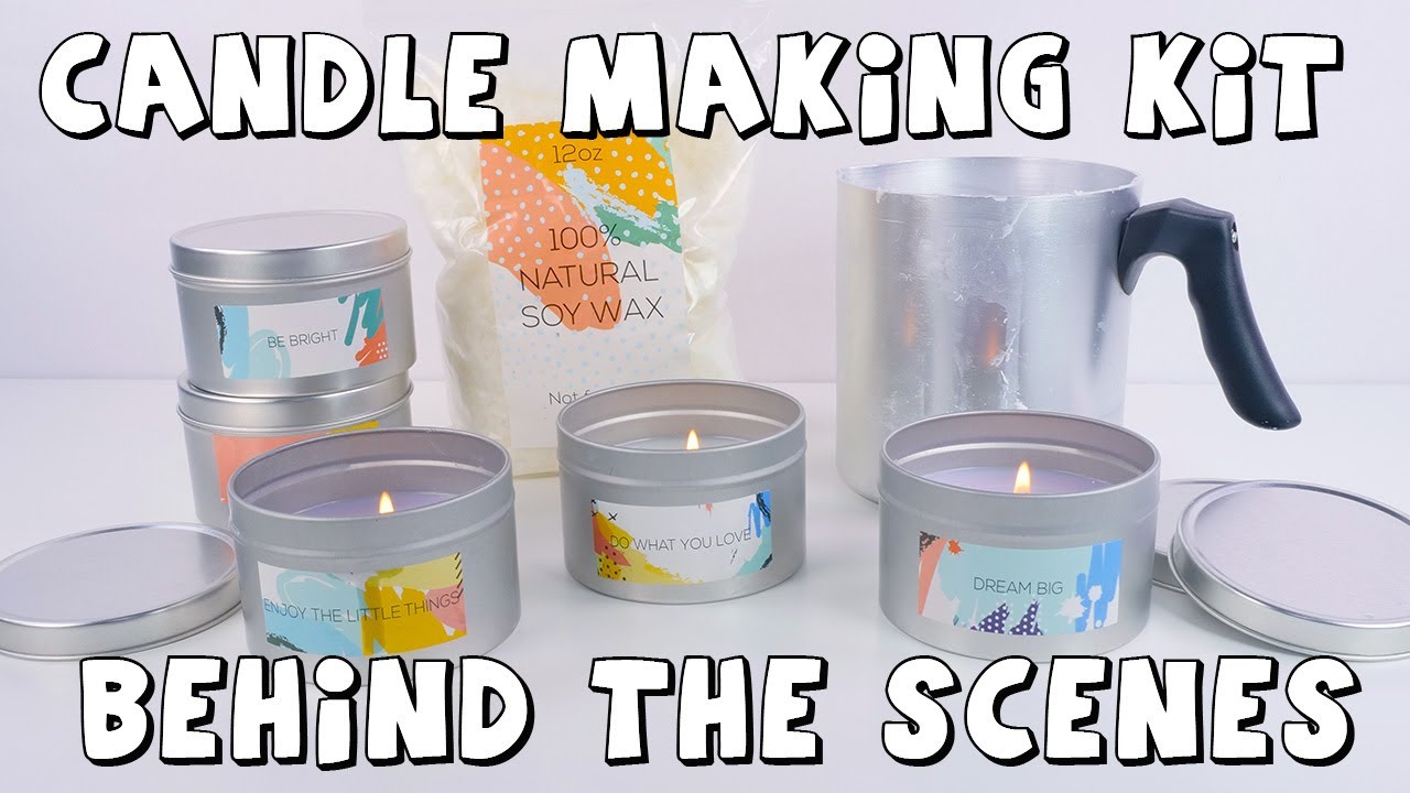 DIY Candle Making Craft Kit | Behind the Scenes How To Video Making Scented, Soy Candles with Amy Jo