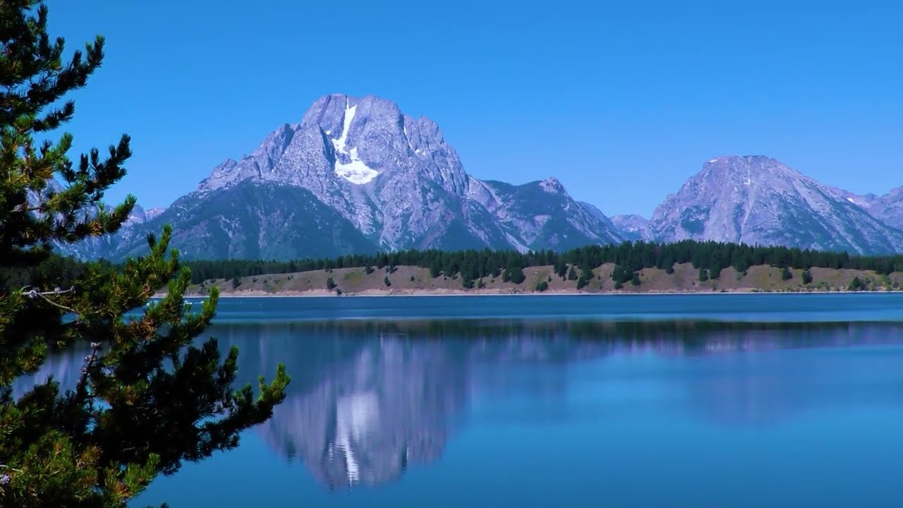 8K Jackson Lake | Grand Teton National Park | Natural Lake & Wind Sounds