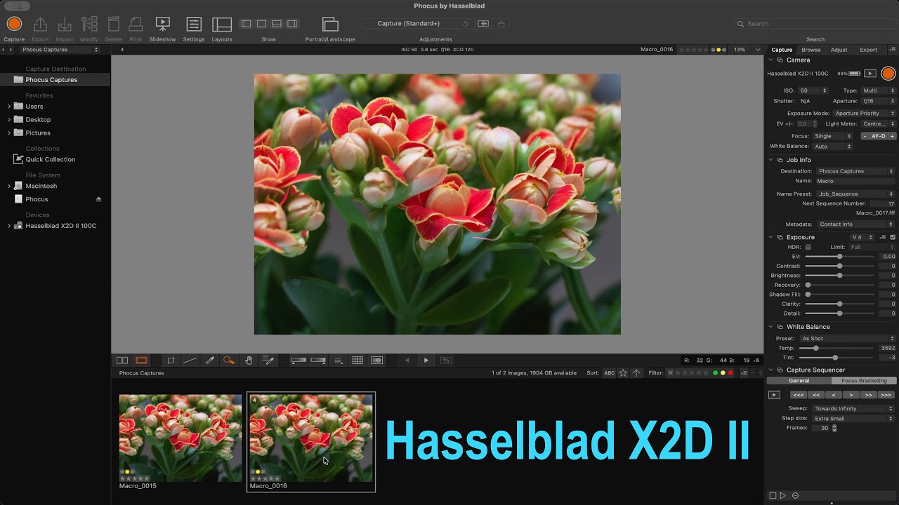 Hasselblad X2D II + Pixel Shift Многокадровая съёмка с привязкой в ​​Phocus