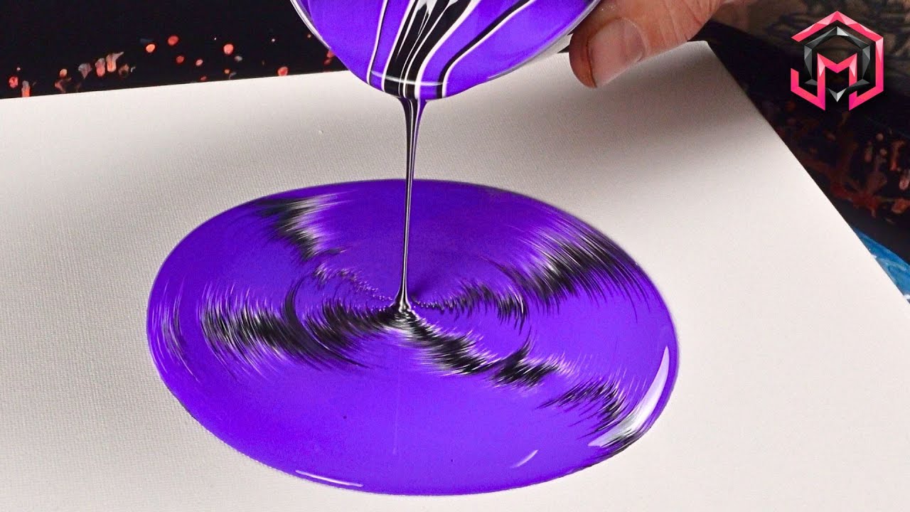 AMETHYST OCEAN - Acrylic Pouring and Fluid Art for Therapy at Home