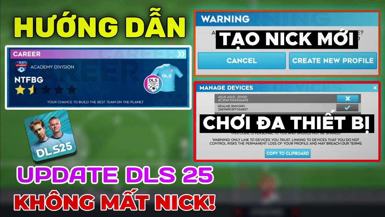 HƯỚNG DẪN TẠO NICK MỚI TRONG DLS, UPDATE DLS 25 CẦN LÀM GÌ ĐỂ TRÁNH MẤT NICK?