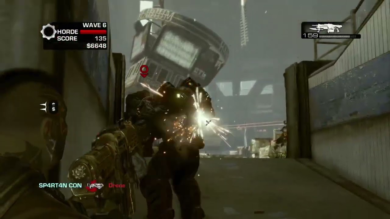 Gears of War 3 Horde Mode - Playing with Friends and Random's on THRASHBALL #2