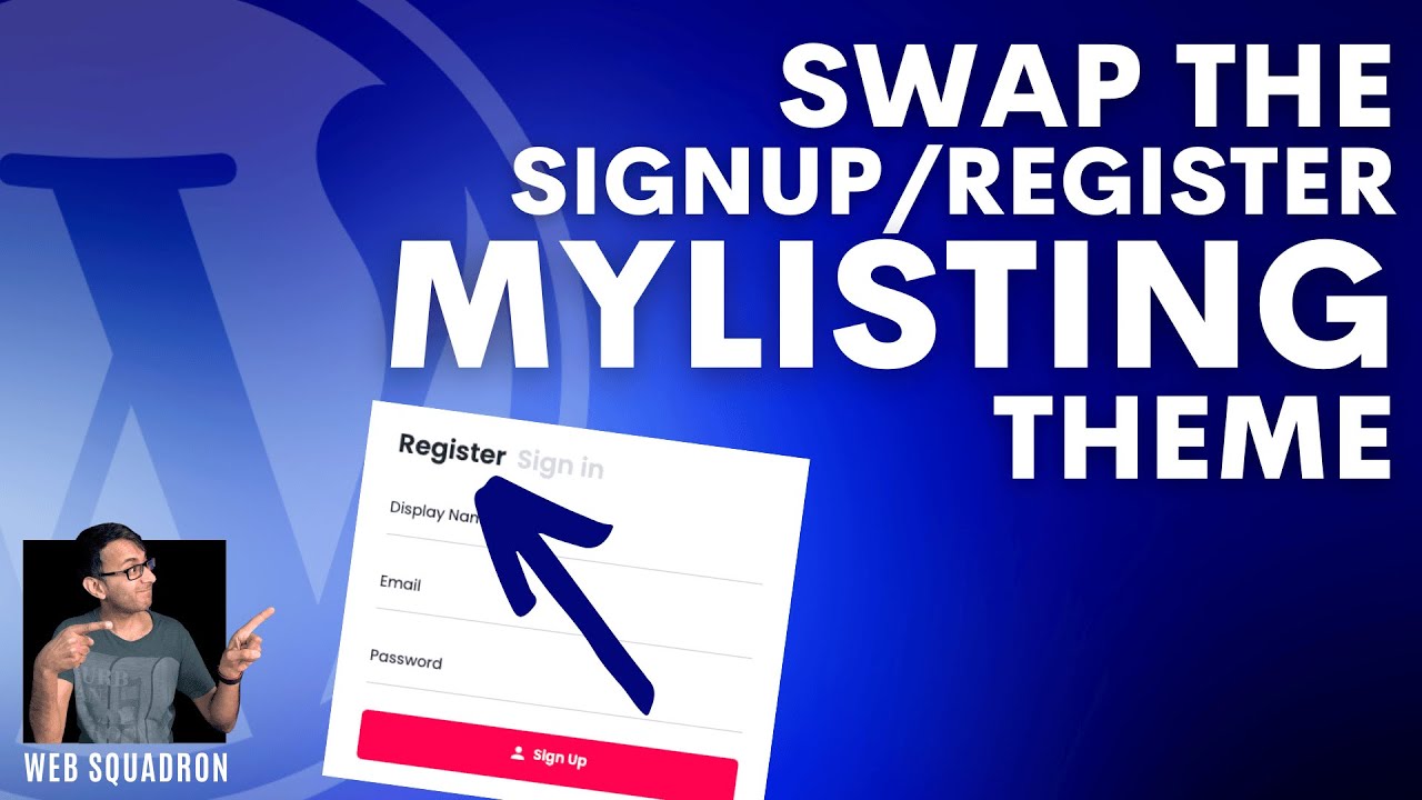 Swap the Sign Up and Register Tabs - MyListing Wordpress Online Directory Website - Free Code