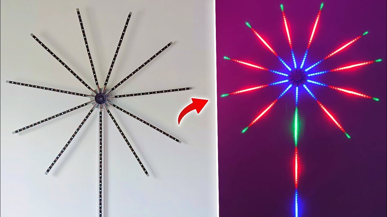 How To Make Firework Light || Firework led Strip Light || Viral Fireworks Decoration Led