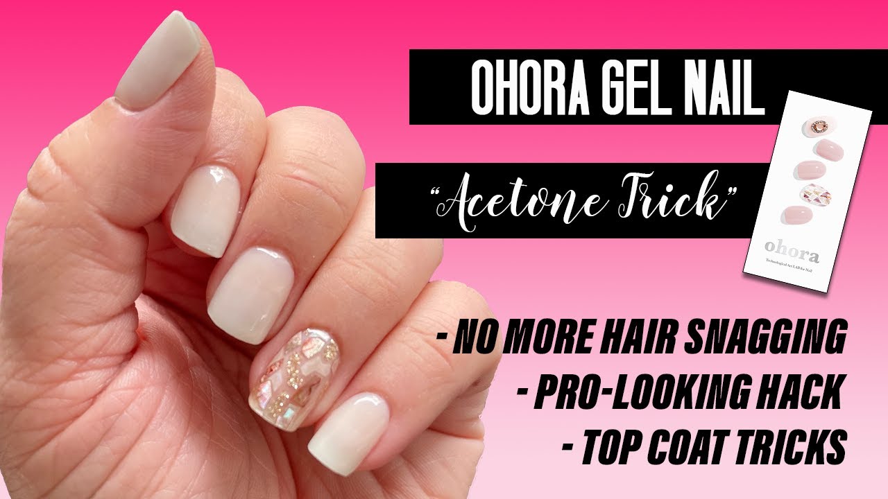 Ohora ACETONE TRICK (Stop the Hair Snagging!) - Semi-Cured Gel Strips [오호라 머리 안 땡기게 하는 법]