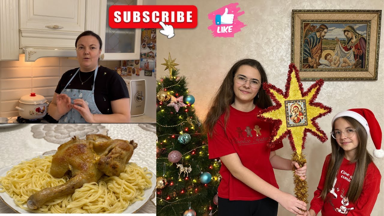 „Gătim tăiței în bulion de găină și facem Steaua de Crăciun 🎄”