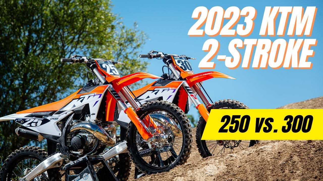 Riding the NEW 2023 KTM 2-STROKE models | 250 VS. 300 SX