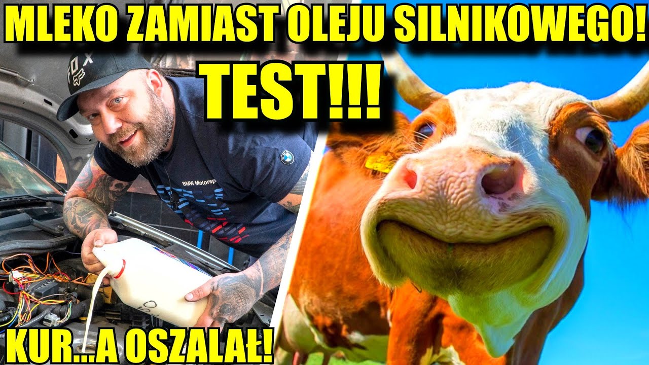 MLEKO zamiast OLEJU SILNIKOWEGO!!! SERIO? TEST!!! Jak daleko zajedzie...