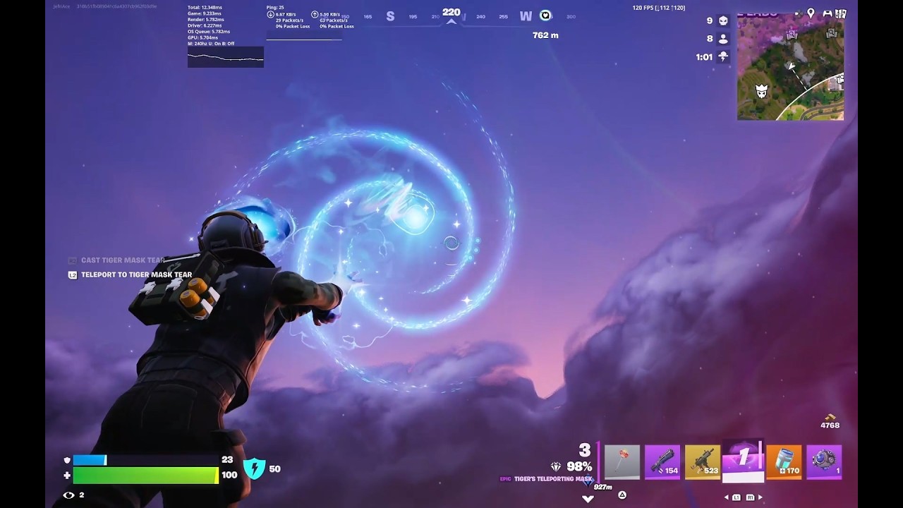 Tiger's Teleporting Mask Victory - 14 Elims - Chapter 7 Season 1 Zero Build Solo