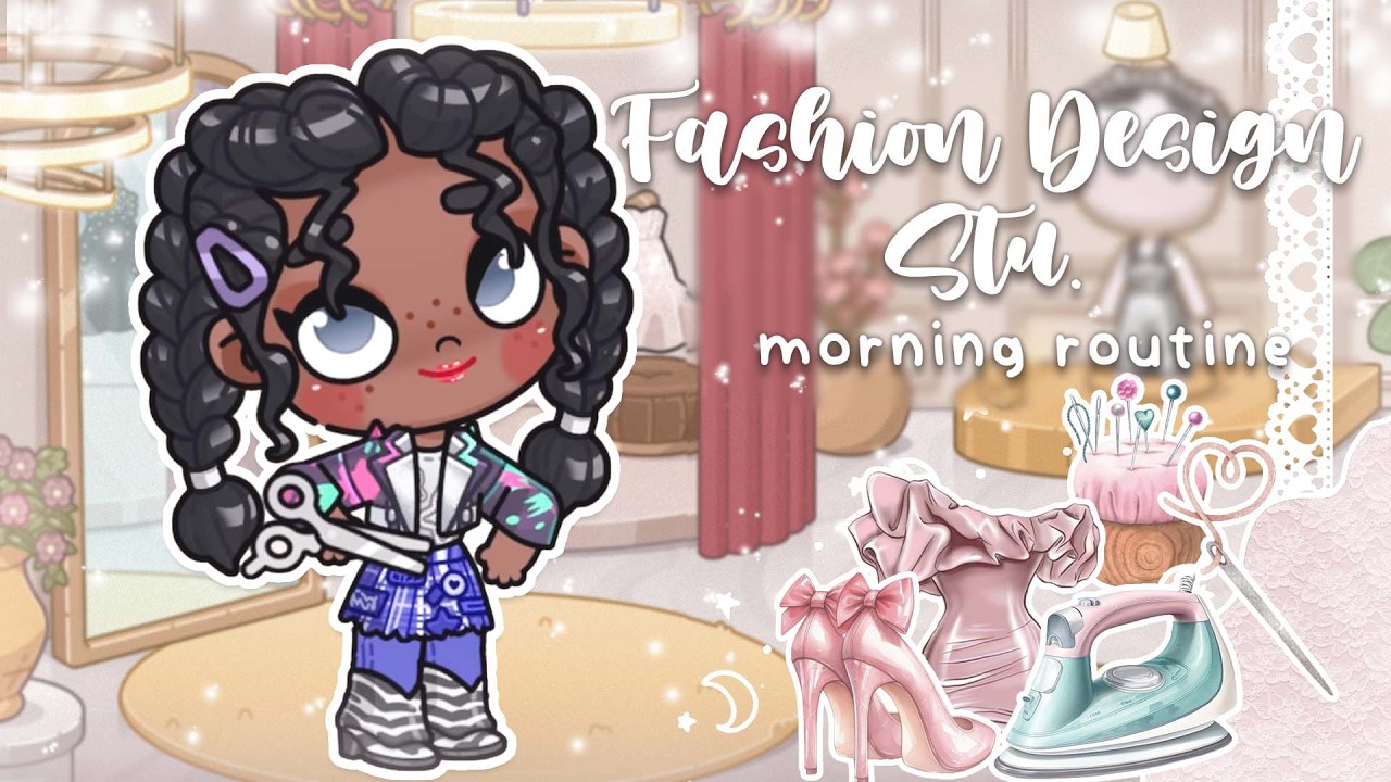 My Morning Routine as a Fashion Design Student🪡👗☕️✍️🍓